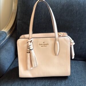 Kate Spade Tan Satchel with Tassels